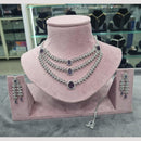 Kavita Art Silver Plated American Diamond Necklace Set