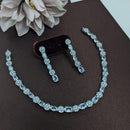 Kavita Art Silver Plated American Diamond Necklace Set