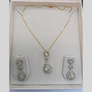 Kavita Art American Diamond Pendant Set