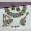 Kavita Art Gold Plated Crystal Stone And Pearl Necklace Set