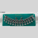 Kavita Art Designer Oxidised Pota Stone And Pearl Detailing Necklace Set