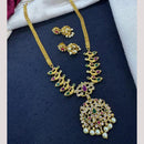 Kavita Art Traditional Austrian Stone And Pota Pearl Necklace Set