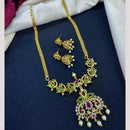 Kavita Art Traditional Austrian Stone And Pota Pearl Necklace Set