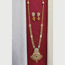 Kavita Art  Luxe Pota And Pearl Layered Long Necklace Set Timeless Ethnic Glam 