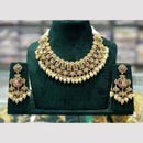 Kavita Art Majestic Polki Kundan And American Diamond Beads Choker Necklace Set