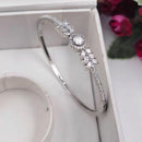 Kavita Art Silver Plated Sparkling Crystal Stone Bracelet