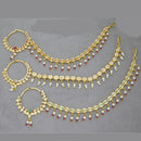 Kavita Art Handcrafted Sparkling Austrian Stone And Pearl Nose Ring