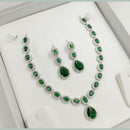 Kavita Art Designer Sparkling American Diamond Necklace Set