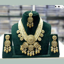 Kavita Art Sparkling Kundan Stone And Pearl Necklace Set