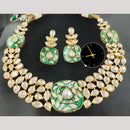 Kavita Art Handcrafted Elegant Kundan Stone And Meenakari Necklace Set