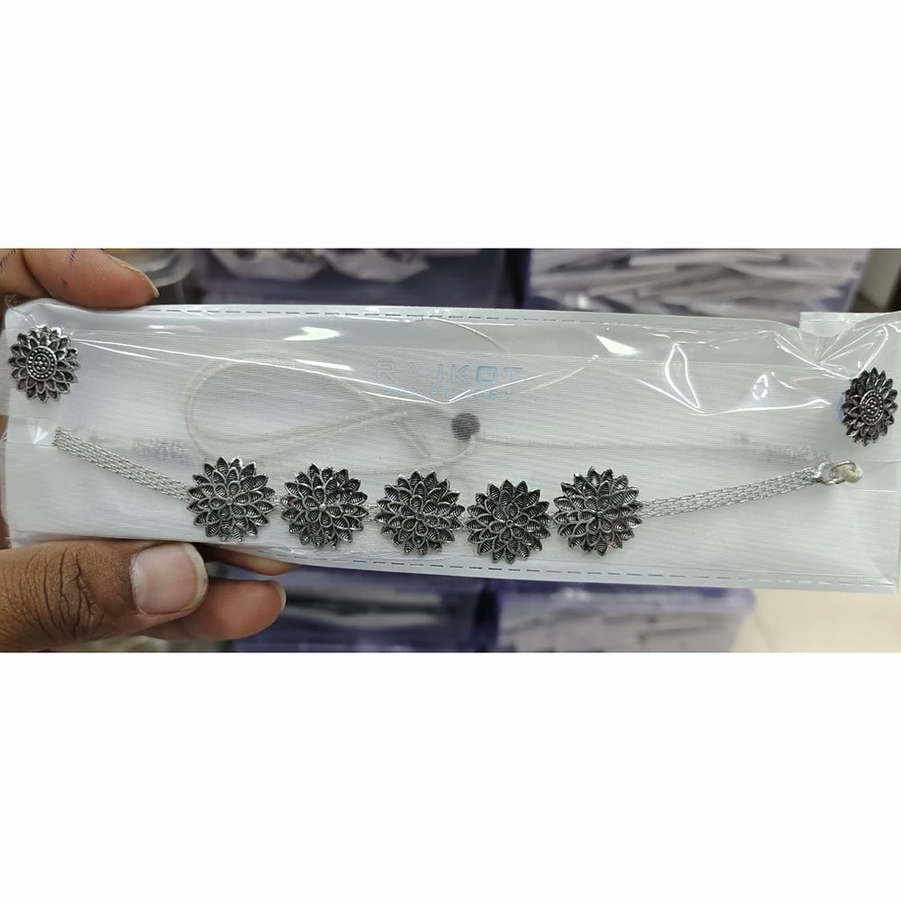Kavita Art Rustic Charm Oxidised Plated Necklace Set