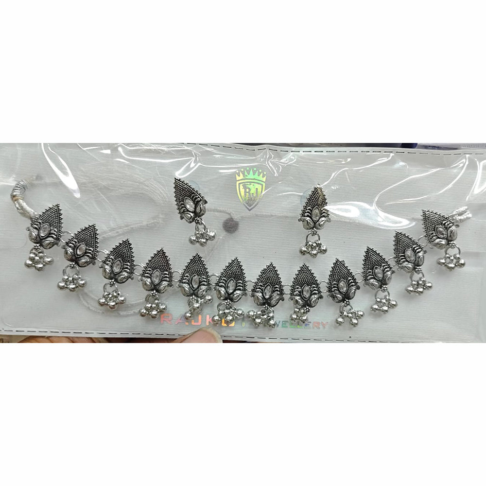 Kavita Art Sparkle Glow Oxidised Plated Pearls Necklace Set