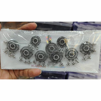 Kavita Art Sparkle Glow Oxidised Plated Pearls Necklace Set