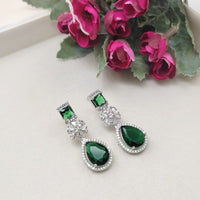 Kavita Art Sparkling American Diamond Lightweight Dangler Earrings for Party Wear