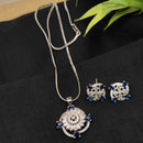 Kavita Art Traditional American Stone Pendant Necklace Set For Party Wear