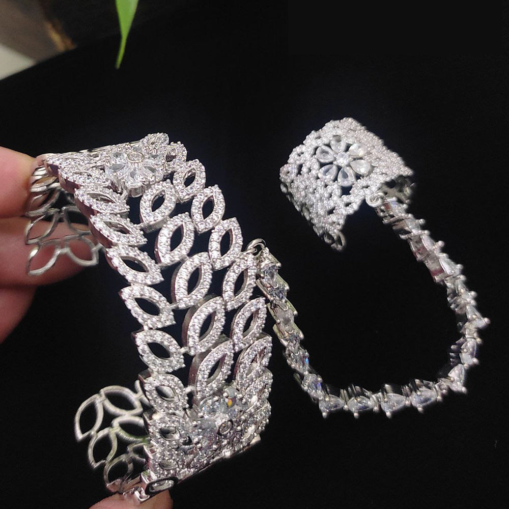 Kavita Art Sparkling American Diamond Hand Harness for Women