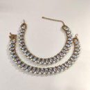 Kavita Art Elegant Shine Crystal and Pearl Choker Necklace Set