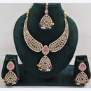 Kavita Art Sparkle Glow Crystal and Pearl Necklace Set