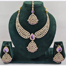 Kavita Art Sparkle Glow Crystal and Pearl Necklace Set