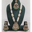 Kavita Art Luxurious Crystal Stone Pearl And Beads Long Necklace Set