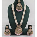 Kavita Art Luxurious Crystal Stone Pearl And Beads Long Necklace Set