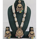 Kavita Art Luxurious Crystal Stone Pearl And Beads Long Necklace Set