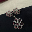 Kavita Art Classic American Daimond Stone Pendant And Earring Set