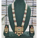 Kavita Art Heritage Pota Stone And Pearl Long Necklace Set