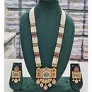 Kavita Art Heritage Pota Stone And Pearl Long Necklace Set