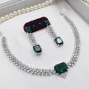 Kavita Art Shimmering Crystal With Austrian Stone Necklace Set