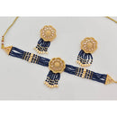Kavita Art Crystal Stone And Pearl Designer Choker Necklace Set