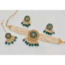 Kavita Art Crystal Stone And Pearl Designer Choker Necklace Set