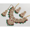 Kavita Art  Elegant Pota Stone Pearl And Beads Necklace Set
