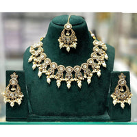 Kavita Art  Elegant Pota Stone And Pearl Necklace Set
