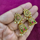 Kavita Art Designer Pota Austrian Stone And Pearl Jhumki Earrings