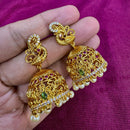 Kavita Art Designer Pota Austrian Stone And Pearl Jhumki Earrings