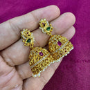 Kavita Art Designer Pota Austrian Stone And Pearl Jhumki Earrings