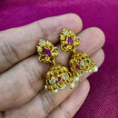 Kavita Art Designer Pota Austrian Stone And Pearl Jhumki Earrings