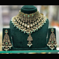 Kavita Art Royal Polki Kundan Stone And Pearl Choker Necklace Set
