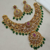 Kavita Art Heritage Pota And Austrian Stone Beads Necklace Set 