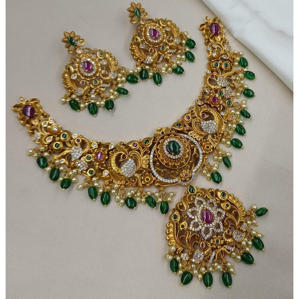 Kavita Art Heritage Pota And Austrian Stone Beads Necklace Set 