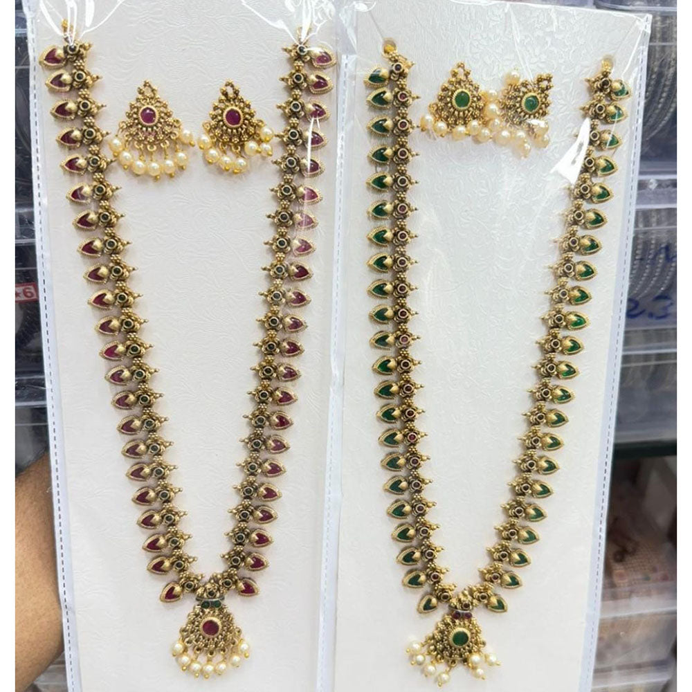 Kavita Art Heritage Pota And Austrian Stone Beads Necklace Set 