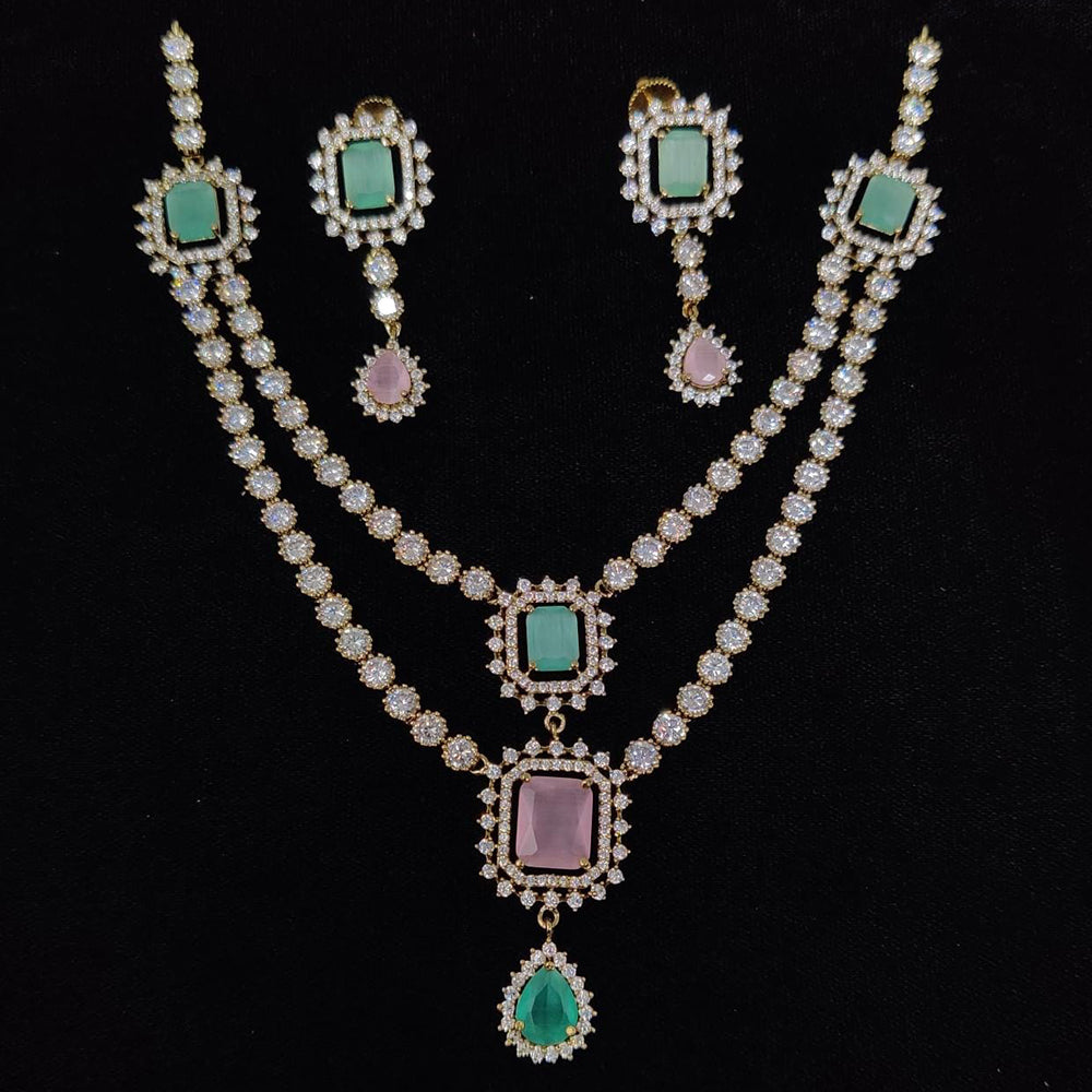 Kavita Art Designer American Daimond Necklace Set