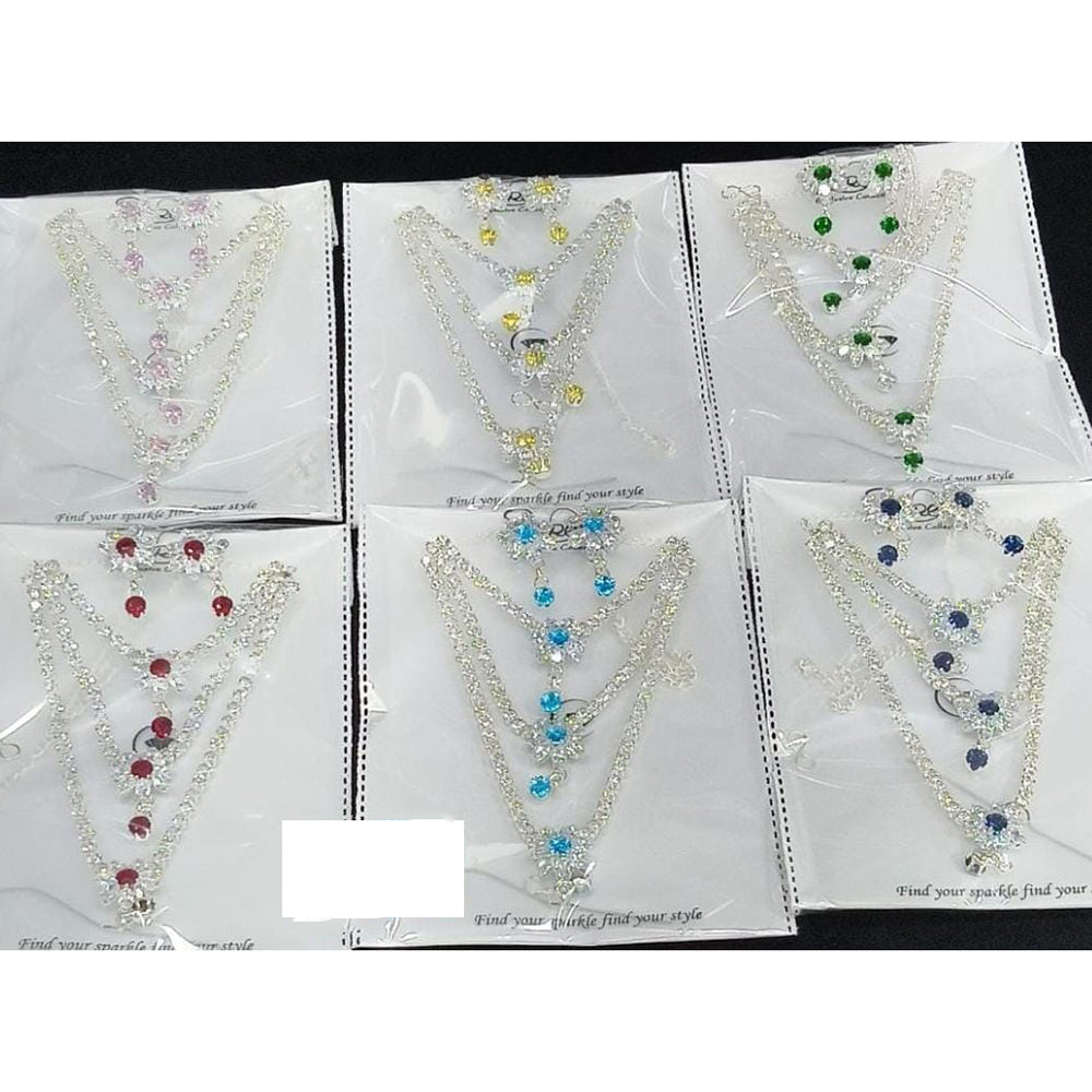 Kavita Art Sparkling Crystal Stone And Austrian Stone Necklace Set  