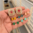 Kavita Art Stylish Interchangeable Color Pearl Stud Earrings