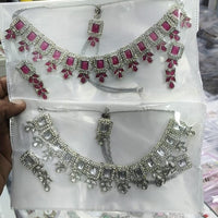 Kavita Art Sparkling Crystal Stone And Austrian Stone Necklace Set