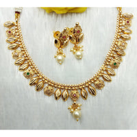 Kavita Art Heritage Pota Stone And Beads Necklace Set