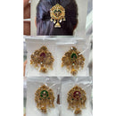 Kavita Art Classic Pota Stone And Pearl Hair Brooch