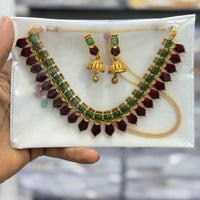 Kavita Art Heritage Pota Stone Necklace Set