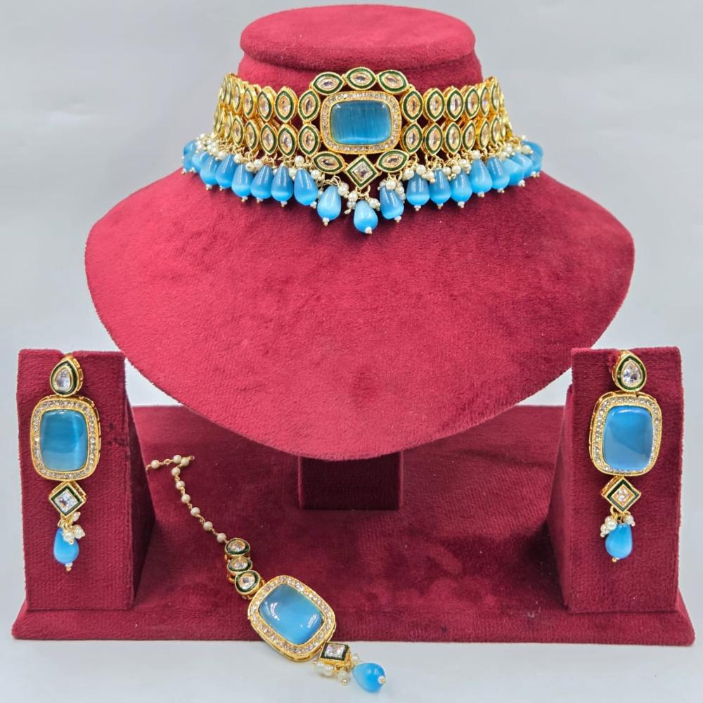 Kavita Art Heritage Crystal Stone Choker Necklace Set